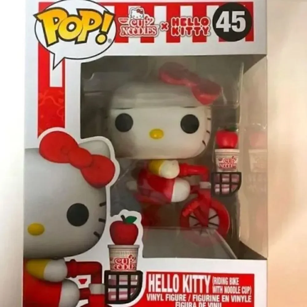NWT Funko POP Sanrio HK x Nissin Collectors Set Hello Kitty on Bike & Soup Cup